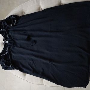 Old Navy Black White Boho Tassel Dress Large